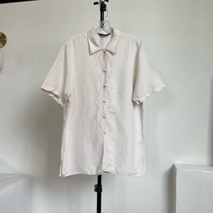 Vintage oversized button up linen shirt